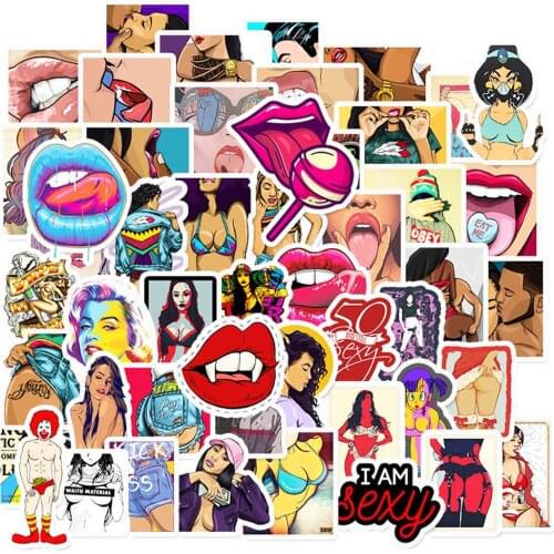 10/30/50PCS Urban Sexy Beauty Sticker Skateboard Notebook Graffiti Computer Luggage Waterproof Sticker Wholesale