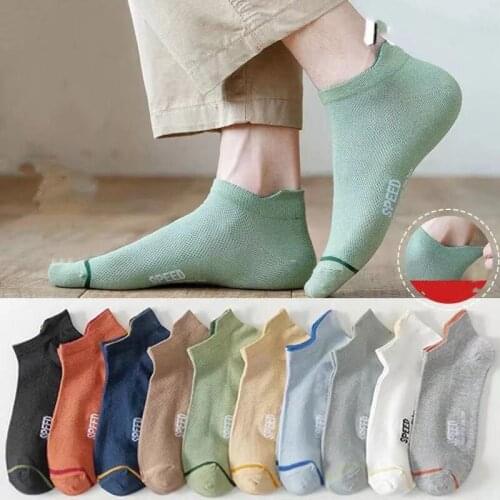 1PC Socks Mens Deodorant Sweat Absorbing Boat Fashion Ear Lifting Thin Style Breathable Low Top Sports Spring And Summe