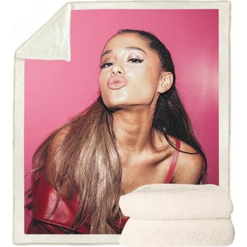 CLOOCL Ariana Grande Blankets Child Adult Quilt 3D Print Cat Star Sofa Travel Teen Women Men Casual Double Layer Student Blanket