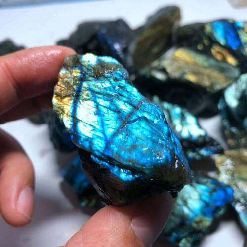 Dazzle Labradorite Original Stone Quartz Crystal Rough Mineral Specimen
