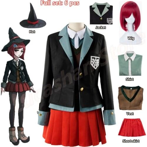 Cosplay Wig Yumeno Himiko New Danganronpa V3: Killing Harmony Cosplay Costume Girls JK Uniform Set Halloween Man Woman Costumes