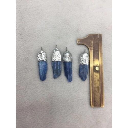 Cingesto New arrival blue druzy semi precious necklace pendant, 15pcs longer plate for women jewelery design