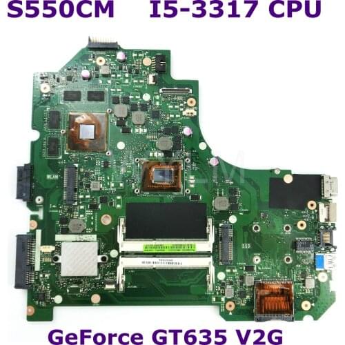 S550CM MAIN_BD._0M/I5-3317U/AS GeForce GT635 2G Video Card Mainboard For ASUS S56C S56CM K56C K56CM S550C Laptop Motherboard