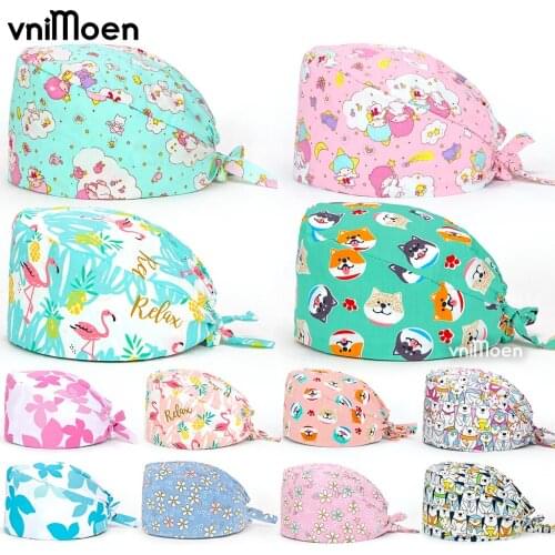 Pet caring work hats printing Caps Health services cap/hat accessories Elastic work cap medici infermiera work woman man caps