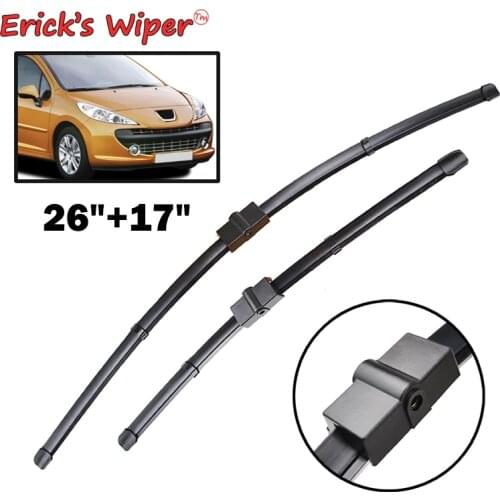 Ericks Wiper LHD & RHD Front Wiper Blades For Peugeot 207 207CC 207SW CC SW Windshield Windscreen Front Window 26"+17"