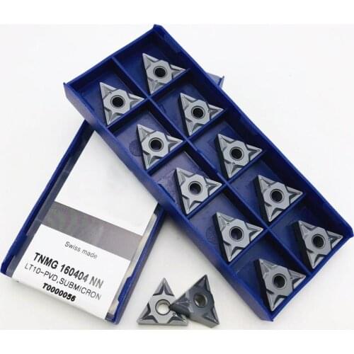 10PCS carbide insert TNMG160404 NN LT10 high quality internal turning CNC lathe tool TNMG 160404 NN LT10 lathe cutting tool TNMG