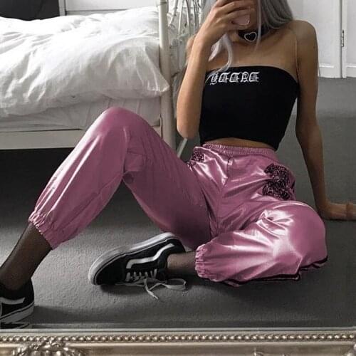 Womens High Wasit Animal Pattern Harem Pants Women Pocket Causal Streetwear Pant 2021 Autumn Loose Lady Office Long Trousers