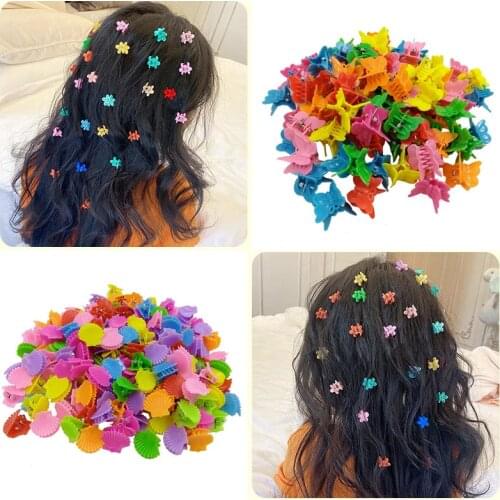 10PCS New Color Mini Hairpin Childrens Bowknot Love Cartoon Small Claw Clip Baby Hairpin Accessories for Girls Gifts