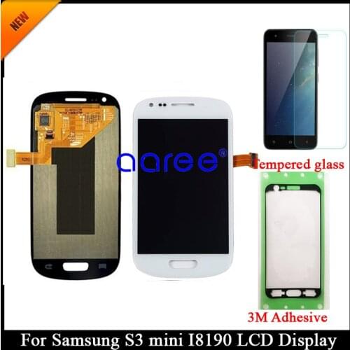 100% Tested Super AMOLED For SAMSUNG S3 Mini I8190 LCD Display for Samsung S3 mini i8190 LCD Screen Touch Digitizer Assembly