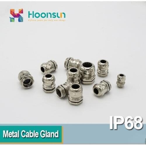 5pcs M36 M37 M40 M47 M48 Nickle Brass Metal Waterproof Cable Gland Connector IP68