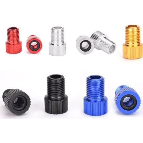 50Pcs Aluminum Bicycle Bike Valve PRESTA to SCHRADER Converter Car Valve Adapter Bicycle Bike Tube Pump Air Compressor Tools