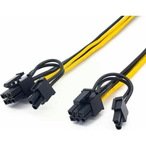 50cm6P To Male 8Pin6+2P Graphics Card Power Supply Power Conversion Server Board Cord Power Supply Cord Module Extension C4E8