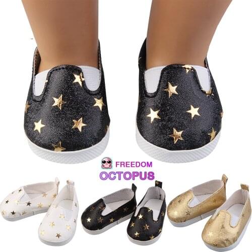 7cm 43cm New Reborn Baby Star Doll Shoes Kick Captain Doll Shoes For 18 Inch American DIY 1/3BJD Russia Dolls Toy