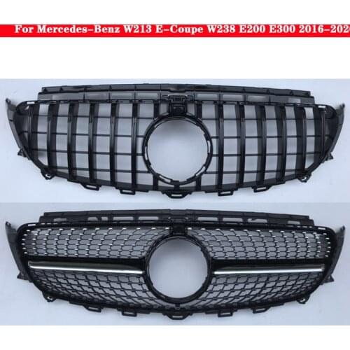 Car Middle grille For Mercedes-Benz E class W213 E-Coupe W238 E200 E300 2016-2020 Diamond GT style front bumper Center Grille