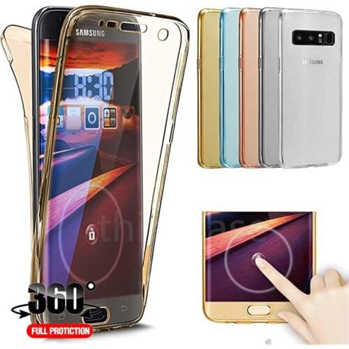 Double Silicone Soft Case For Samsung Galaxy A01 A11 A21S A31 A41 A51 A71 S20 S10 Note 20 10 A10 A20 A30S A50 A70 360 Full Cover