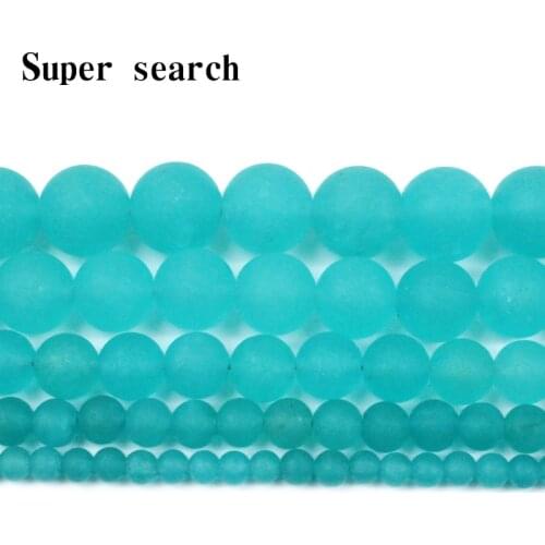 Factory store fashionable frosted green Amazonite loose beads Chalcedony for DIY bracelet necklace accessories to make amule