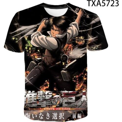New Summer 3D T shirt Attack On Titan Men Women Children Casual Fashion Streetwear Boy Girl Kids Printed T-shirt Cool Tops Tee
