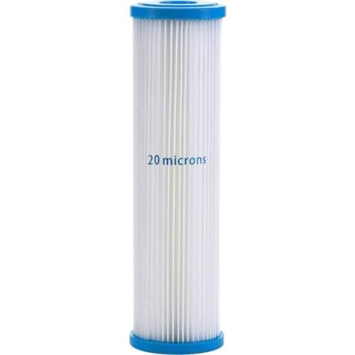 2.5 x 10 Inch Compatible Pleated Replacement Water Filter Cartridges,20 Micron, Dirt Sediment Filtration