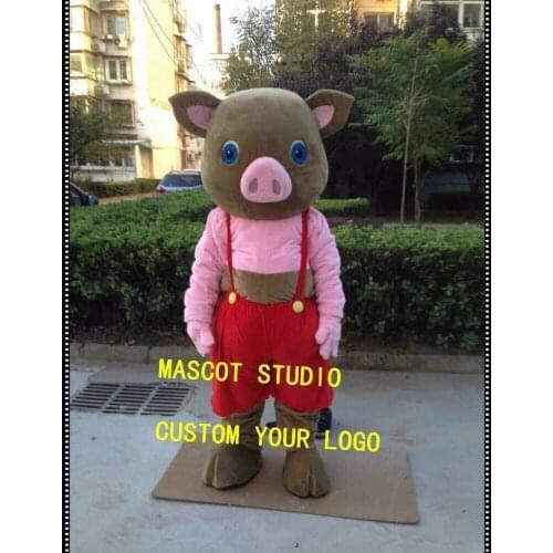 Lovely Pig Mascot Costume Suit Cosplay Party Game Cartoon Animal Fancy Dress Outfit Advertising Halloween Adults Parade Unisex