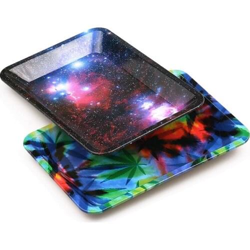 180x125mm Small Size Metal Tobacco Tray Weed Herb Spice Rolling Trays DIY Smoking Accessories Storage Tray