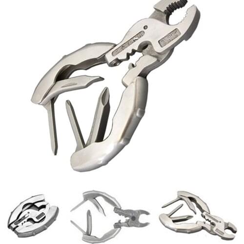 EDC Survival Multi Tools 9 in 1 Portable Folding Pliers Screwdriver Outdoor Camping Equipment Mini Opener Stainless Steel