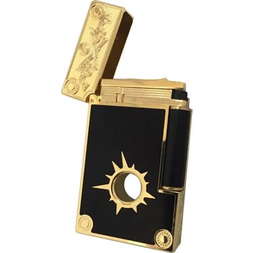 New Arrival 007 Smoking Tobacco Gas Lighters Nice Lacquer Bullet Hole Clear Ring Sound Metal Man Collectible Dropshipping