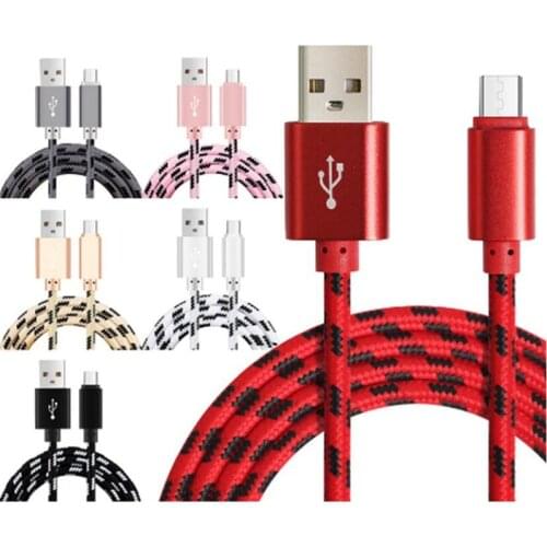 Wholesale 1m 2m 3m Micro 5pin USB Charger Sync Data Cable Cord for Cell Phone Metal Head Fast Charger CableS 500pcs/lot