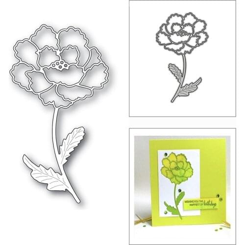 New Blooming Flower Plant Pattern 2020 Metal Cutting Dies for Scrapbooking Decoration and Card Making Embossing Craft No Stamps