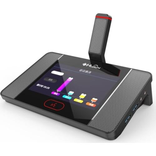 Professional Wired Conferences Condenser Mic 3.5"/4.5" HD LCD Touch Screen Hi-Fi Audio Meeting Microphones HUAIN 8300