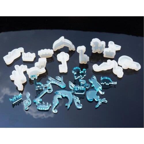 Clear Silicone Mold DIY Animal Pendant Necklace Jewelry Mould Hair Accessories Resin Craft Tool resin molds for jewelry