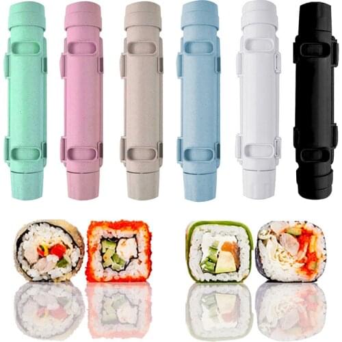 Sushi Maker Roller Rice Mold Bento Japanese Bazooka Vegetable Meat Rolling DIY Sushi Making Machine Kitchen Gadget