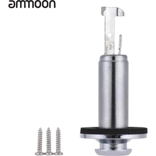 Acoustic Electric Guitar Mono End Pin Endpin Jack Socket Plug 6.35mm 1/4 Inch Copper Material with Screws Guitar Parts