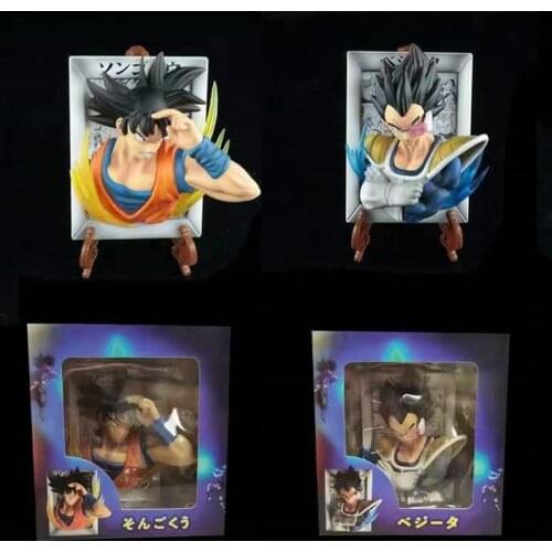 Dragon Ball Super Anime Figure Son Goku Vegeta Photo Frame Figurine Q.Ver Figma Juguetes Toys Brinquedos Super Saiyan Model Gift