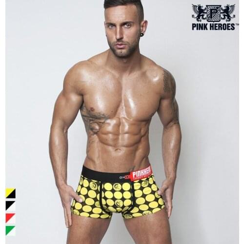 Cool 4Pcs/lot Cotton Underwear Men Boxer Shorts Fashion Design Circle Print Male Panties Breathable Man Underpants Cuecas