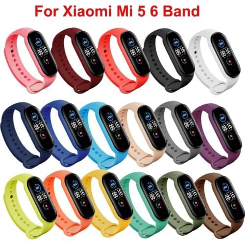 Smart Bracelet For Xiaomi Mi Band 6 5 Silicone Soft Watchband For Mi Band5 Sport Strap For MiBand 6 Replacement Accessories