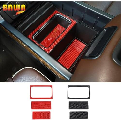 BAWA Interior Mouldings Central Storage Compartment Bezel/ Storage Slot Mat Accessories for Chevrolet Silverado 2014-2018