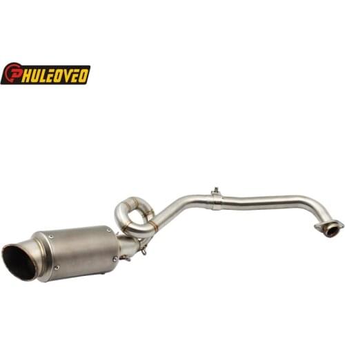 For Yamaha NVX125 NVX155 AEROX155 2016-2018 Motorcycle Exhaust Muffler System Connect Link Pipe DB Killer Carbon Fiber Exhaust Mid Pipe for NVX125 NVX155 AEROX155