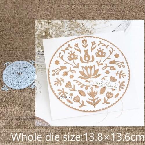 XLDesign Craft Metal stencil mold Cutting Dies flower leaves circle frame scrapbook die cuts Album Paper Card Craft Embossing