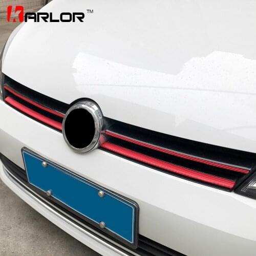 Grille Front Bumper Carbon Fiber Protection Film Car Stickers And Decals Car-styling For Volkswagen VW Golf 7 MK7 Accessories