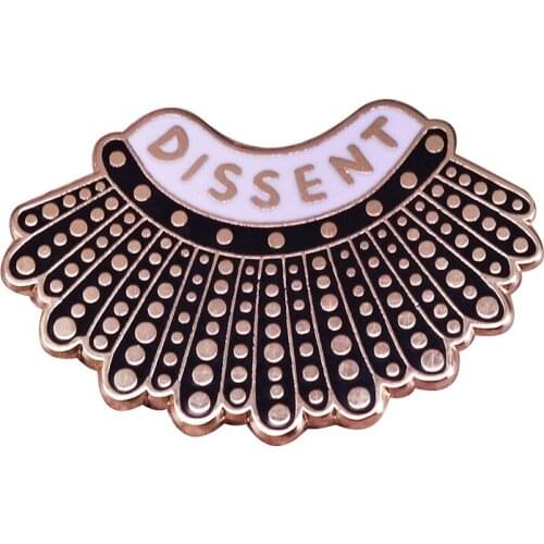Ruth Bader Ginsburg Dissent collar brooch women political equality jewelry aesthetic collection