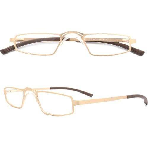Women Top Quality Rectangular Eyeglass Frame Men Metal Glasses frames Square light Fashion eyeglasses frames Full Rim Rx vintage