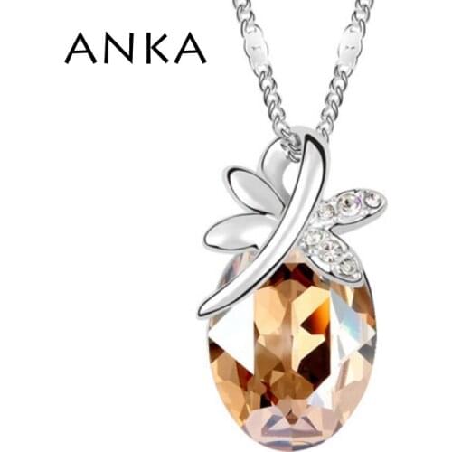 ANKA Original Crystal Drop Pendant Necklace For Women Gift Wholesale Price Main Stone Crystals from Austria #91063