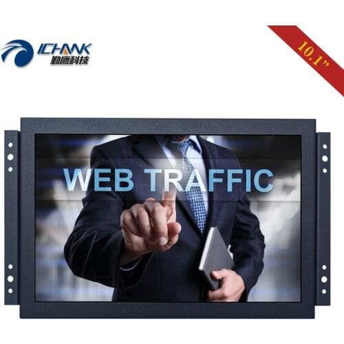ZK101TC-59R/10.1" inch 1280x800 Fullview USB HDMI VGA Metal Case Embedded Open Frame Industrial Touch LCD Screen Display Monitor