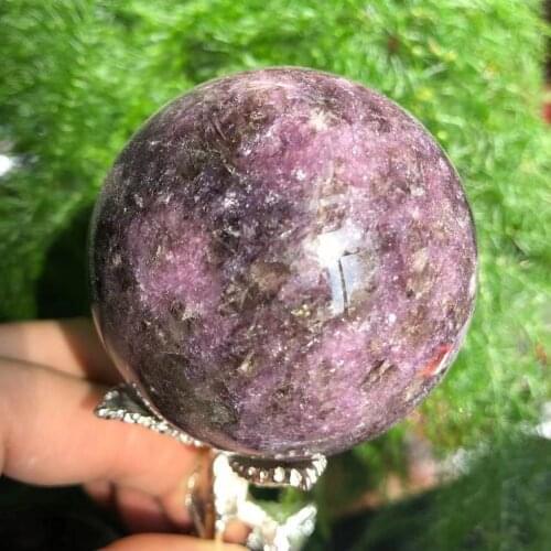 1pc 5-7cm Natural lepidolite stone crystal ball home decoration sphere healing crystals