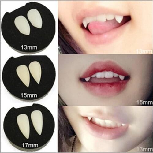 4 Size Vampire Teeth Fangs Dentures Props Halloween Costume Props Party Supplies Holiday DIY Decorations Horror Adult For Kids