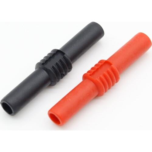 10Pcs Insulated Red and Black 4mm Female to Female Banana Jack Adapter Connector