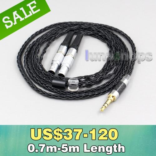 2.5mm 3.5mm XLR Balanced 8 Core OCC Silver Mixed Headphone Cable For Focal Utopia Fidelity Circumaural LN006443