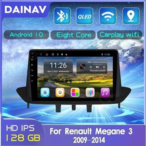 128GB 2 Din Stereo Receiver Multimedia DVD player For Renault Megane 3 2009-2014 Car GPS Navigation Car Audio Radio Stereo