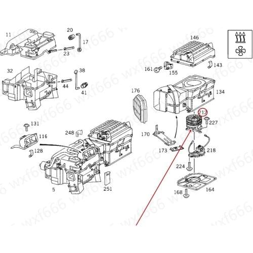 2108202442 Air conditioner blower Blower motor Suitable for W210 E200 E240 E280 E320mer ced es-be nzE350 Heater motor Air cooler