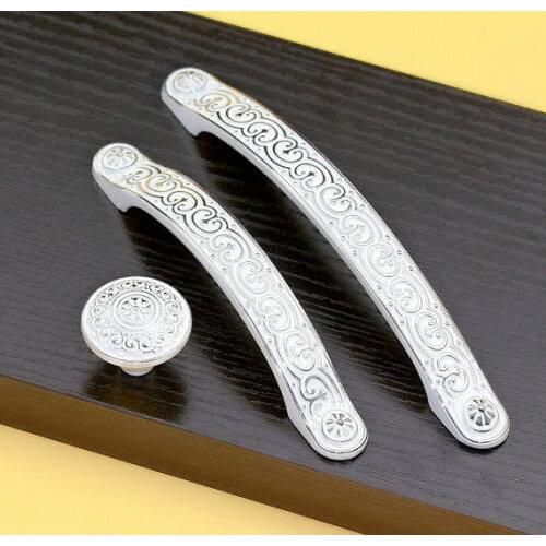 3.75" 5" Dresser Knobs Pulls Drawer Pulls Handles Kitchen Cabinet Knobs Handles White Silver Door Handle Pull Furniture Hardware